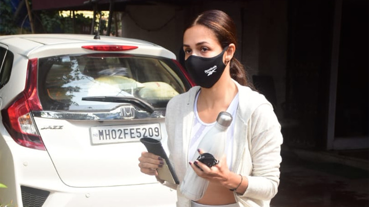 Malaika Arora spotted at Pilates Gym in Santacruz