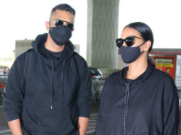 Neha Dhupia and Angad Bedi spotted at Airport