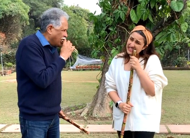 Parineeti Chopra learns how to eat sugarcane from her father in this video Parineeti Chopra learns how to eat sugarcane from her father in this video