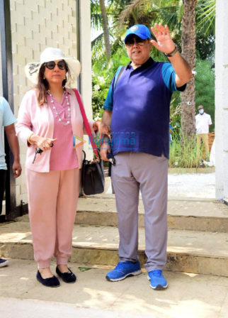 Photos: David Dhawan, Rohit Dhawan, Anjini Dhawan and Anil Dhawan spotted leaving Varun Dhawan’s wedding venue in Alibaug