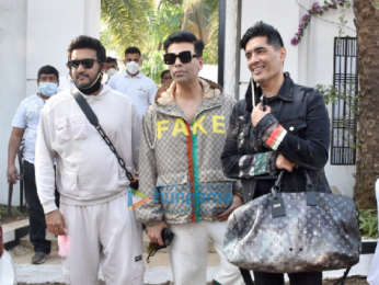 Photos: Karan Johar, Manish Malhotra, Shashank Khaitan spotted leaving the Varun Dhawan's wedding venue