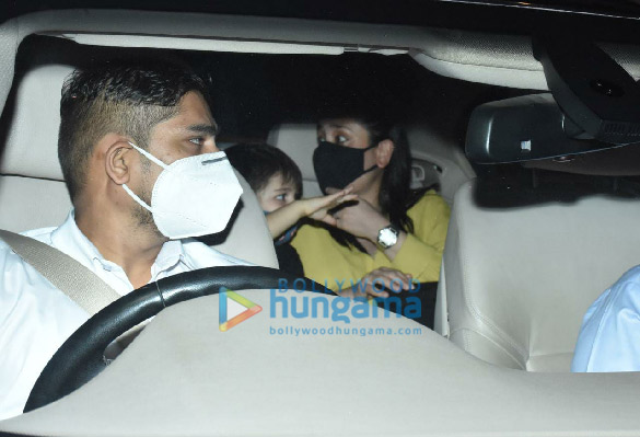 photos kareena kapoor khan and taimur ali khan snapped at nikhil dwivedis sons birthday party 1