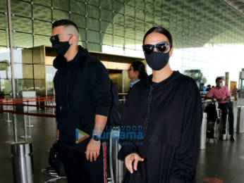 Photos: Neha Dhupia, Angad Bedi and Sharad Kelkar snapped at the airport