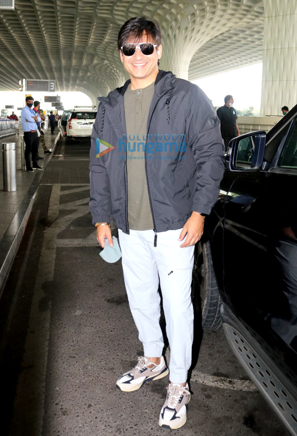 photos nora fatehi hansika motwani and vivek oberoi snapped at the airport 1