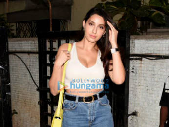 Photos: Nora Fatehi snapped at a salon in Bandra
