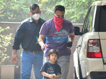 Photos: Saif Ali Khan and Taimur Ali Khan spotted at the gym