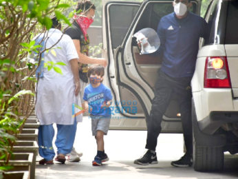 Photos: Saif Ali Khan and Taimur Ali Khan spotted at the gym