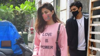Rhea Chakraborty with brother Showik Chakraborty spotted for house hunt in Bandra