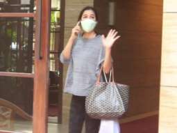 Sophie Choudry spotted outside her house in Bandra
