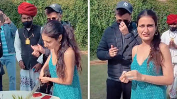 Fatima Sana Shaikh gets a Rajasthani celebration as she cuts her cake on the sets of her upcoming film, see video