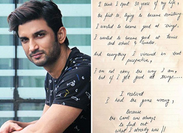 Sushant Singh Rajput’s sister shares a handwritten note by the actor where he gets introspective of his life