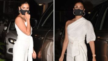 Alia Bhatt makes statement in cosycore fashion in all-white at Sanjay Leela Bhansali’s birthday bash