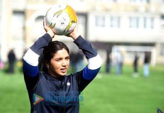 On the sets of the movie Badhaai Do