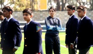 On the sets of the movie Badhaai Do