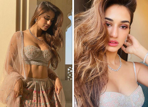 Disha Patani’s ivory with hues of pink embroidered Falguni Shane Peacock lehenga is a dreamy wedding outfit (1)