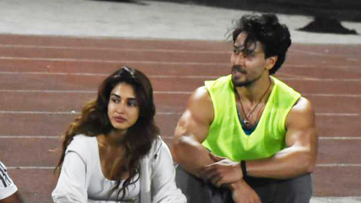 EXCLUSIVE- Tiger Shroff & Disha Patani SPOTTED at Football ground