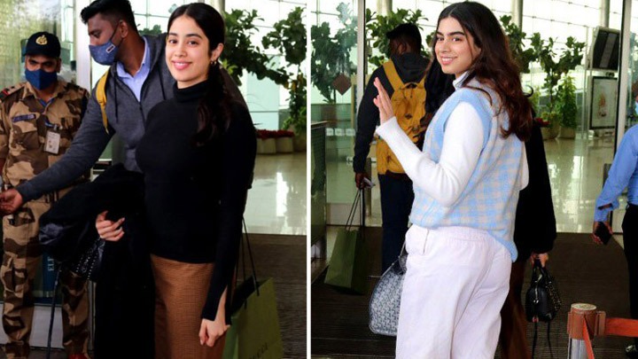 Janhvi Kapoor and Khushi Kapoor spotted at Airport