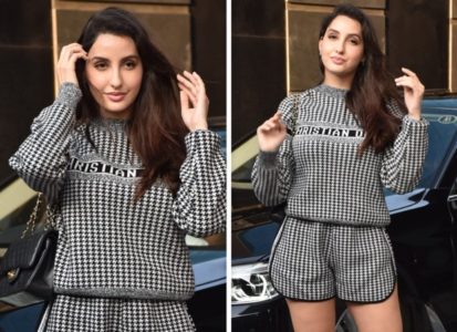 Nora Fatehi Carries Rs 7 Lakh Handbag At The Airport With Lace