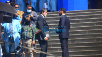 Photos: Amitabh Bachchan and Ajay Devgn spotted shooting in town