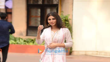 Photos: Mouni Roy snapped at ISKCON temple in Juhu