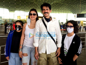 Photos: Riteish Deshmukh, Genelia Dsouza and Hiten Tejwani spotted at the airport