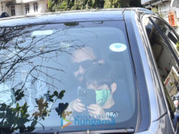 Photos: Saif Ali Khan, Taimur Ali Khan, Karisma Kapoor, Randhir Kapoor and Babita Kapoor snapped at Breach Candy hospital