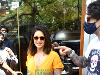 Photos: Sunny Leone and husband Deniel Weber snapped at Silver Beach cafe in Juhu