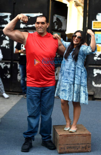 Photos: Vidya Balan and Khali snapped post a shoot in Mumbai