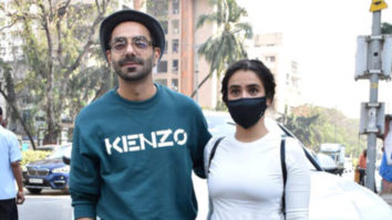 Sanya Malhotra and Aparshakti Khurana spotted at Juhu
