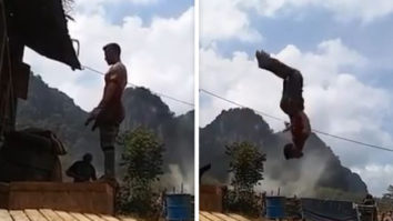 Watch: Tiger Shroff does a perfect back flip as he shoots for an action sequence