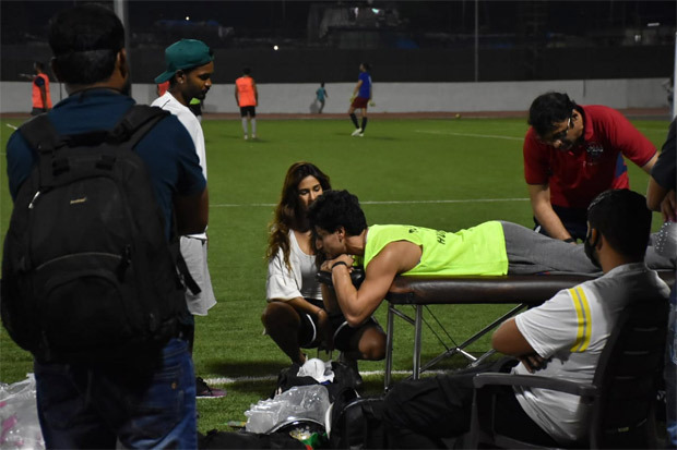 Tiger Shroff gets injured during a football match, ladylove Disha Patani stays by his side