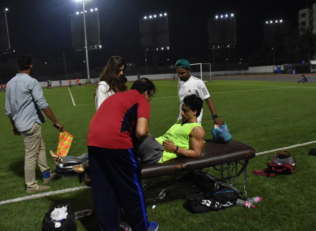 Tiger Shroff gets injured during a football match, ladylove Disha Patani stays by his side