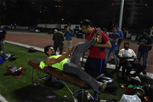 Tiger Shroff gets injured during a football match, ladylove Disha Patani stays by his side