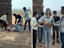 Priya Prakash Varrier has a nasty fall as she shoots a romantic song with Nithiin; watch