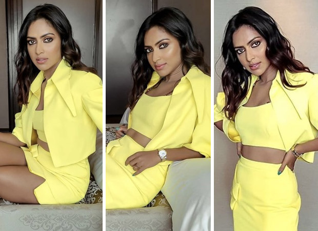Amala Paul's yellow co-ord set proves monotone fashion is always perfect option