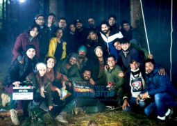 On the sets of the movie Bhediya