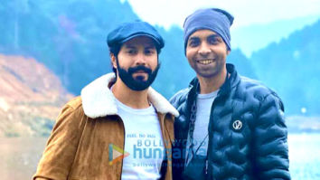 On the sets of the movie Bhediya