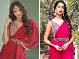 FASHION FACE OFF – Malavika Mohanan or Sarah Jane Dias – who wore fuchsia saree from Ridhi Mehra’s collection worth Rs. 65,800 better?