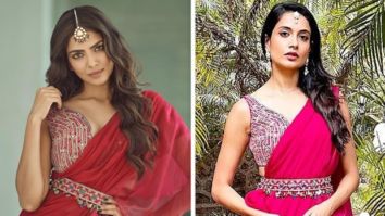 FASHION FACE OFF – Malavika Mohanan or Sarah Jane Dias – who wore fuchsia saree from Ridhi Mehra’s collection worth Rs. 65,800 better?