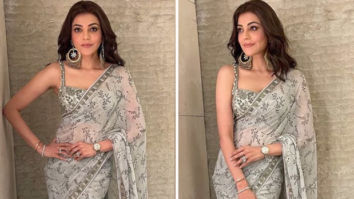 Kajal Aggarwal looks radiant in Arpita Mehta’s olive green saree worth Rs. 62,000 for promotions of Mosagallu