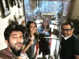 Kartik Aaryan welcomes Tabu back on the sets of Bhool Bhulaiyaa 2 as she brings portable Z++ bio-bubble to shoot