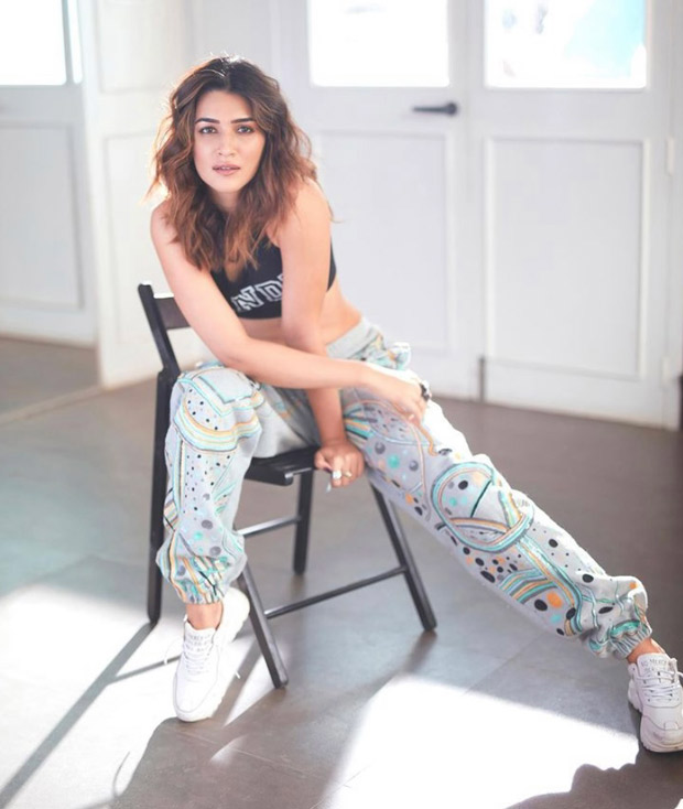 Kriti Sanon aces off-duty style in sports bra and printed joggers