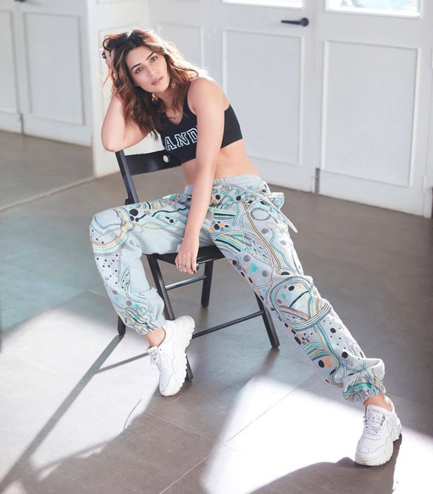 Kriti Sanon aces off-duty style in sports bra and printed joggers