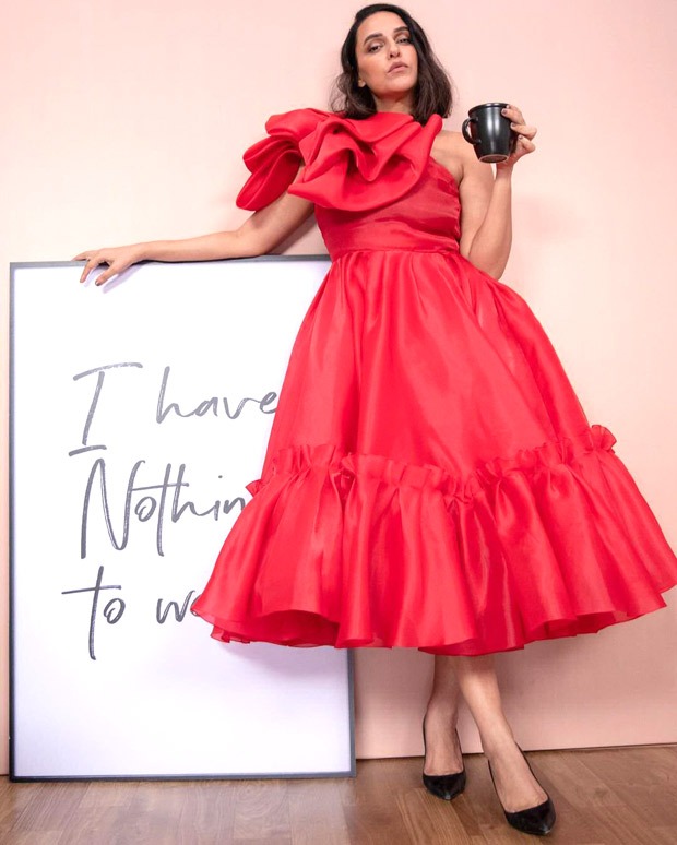 Neha Dhupia's ree midi dress worth Rs. 58,000 is an elegant statement piece you need in your closet