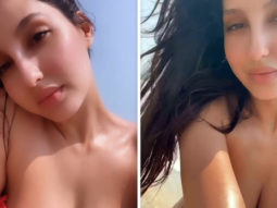 Nora Fatehi sets the temperature soaring in red bikini while chilling on the beach
