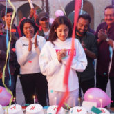 On The Sets: Janhvi Kapoor looks thrilled as she celebrates her birthday with the crew of Good Luck Jerry