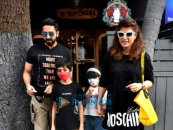Photos: Ayushmann Khurrana snapped with wife Tahira Kashyap and kids in Bandra