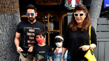 Photos: Ayushmann Khurrana snapped with wife Tahira Kashyap and kids in Bandra