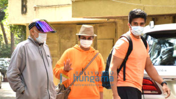 Photos: Huma Qureshi and Saqib Saleem snapped with their father in Juhu