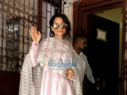 Photos: Kangana Ranaut spotted at a dubbing studio in Bandra